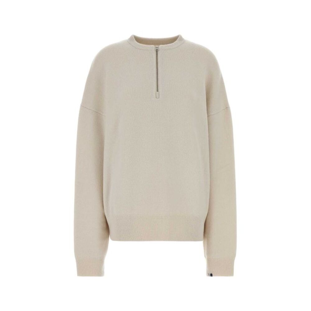 Extreme Cashmere Women Ivory Stretch Cashmere Blend  Nâ°496 Oversize Sweater